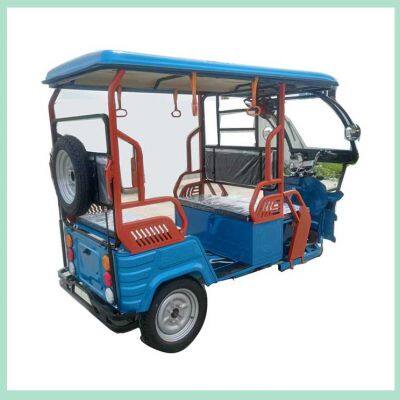 CKD SKD 12-Inch 2000W 40km/h Speed 3-Wheel Electric Tricycle with Shock Absorber Bracket Open Body for 7 Passengers