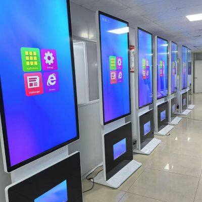 Advertising Machine/18.5-110 Inch Wall-Mounted Advertising Machine HD Display Monitor Integrated LCD Smart Digital Totem SignageOEM/ODM photo-2