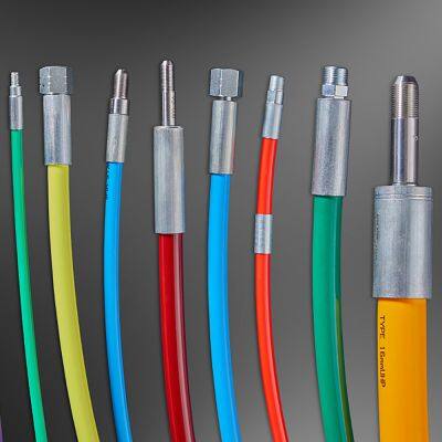 1500bar High Pressure Flexible Hose Heat Exchanger Pipe Cleaning 10m 15m Length Customized