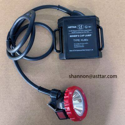 KL6Ex ATEX certified 6Ah rechargeable LED miner headlamp safety hard hat lamp