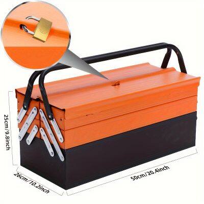 85-Piece Three-Layer Folding Toolbox, Multi-Function Hand Tool Set, Triple Stack Repair Kit for Home, Garage & Automotive Use photo-4