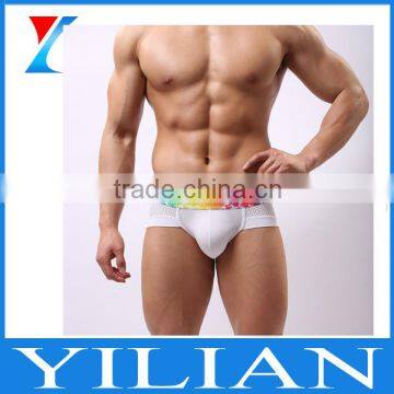 Anti-Bacterial cotton men underwear briefs high quality pure color boys white