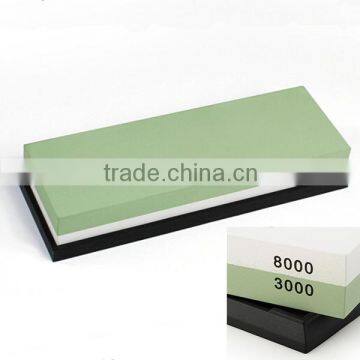 3000/8000 Grit Combination Whetstone Two-Sided Knife Sharpener 7-Inch Sharpening Stone Plastic Stand Included