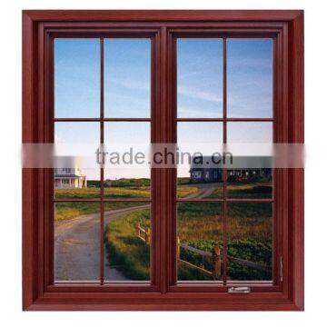 Fashion design frame wood color awning American sash window