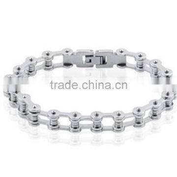 Stainless steel Bicycle bracelet shiny polised