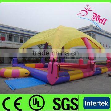 UV protection giant inflatable pool with roof