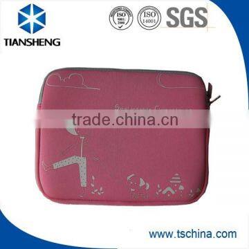 Neoprene material protective tablet sleeve with dual puller zipper