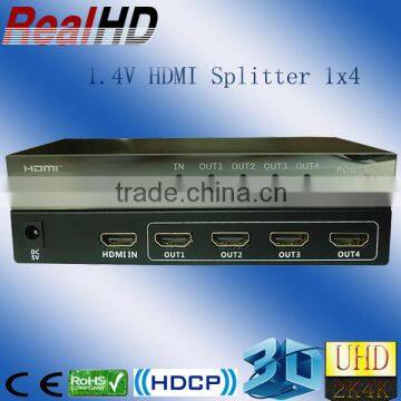 1.4v Amplifier HDMI Splitter 1 in 4 out 3D-Support with HDCP