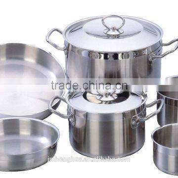 9 PCS stainless steel pot handles cookware set