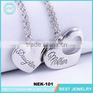 mother's day daughter's gifts alloy minimalist jewelry heart necklace