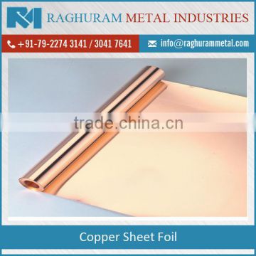 High Quality Copper Sheet Foil for Multi-Purpose Use