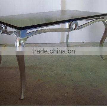 Silver painting wooden dining table D1007