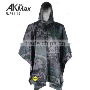 Camouflage Military Rainsuit With Ground Sheet And Tent Purpose