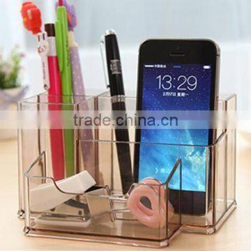 Acrylic Multifunction Pen Case Hot Sell Design Desk Storage Case Office Acrylic Stationery Set Factory photo-5