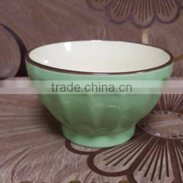 Plain lighted green glazed stoneware cheap noodle bowl