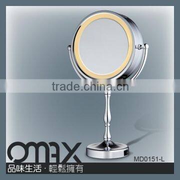 iso 9001 double side led light portable dressing table mirror