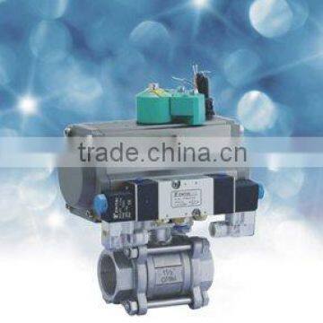 Pneumatic 3-piece Ball Valve With Internal Thread