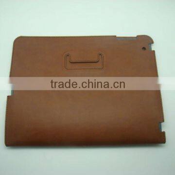 Leather Logo Back Cover for iPad 2 HS3- WEISS Schutz Hulle Case