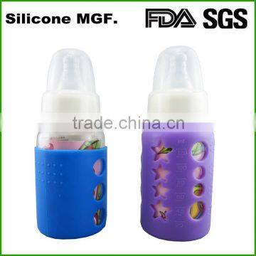 Heat Resistant Silicone Protective baby feeding water milk Bottle Sleeve