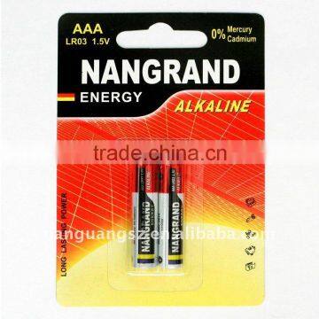 Mercury free 1.5v aa alkaline battery lr03