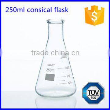 High quality 250ml glass conical flask for scientic research