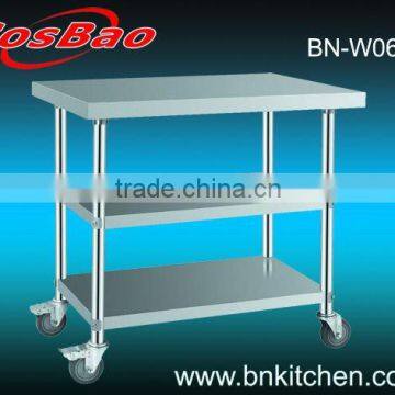 Movable stainless kitchen trolly