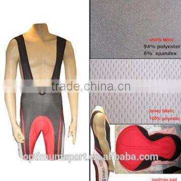 polyester and spandex good quality cycling bib shorts with cheap price