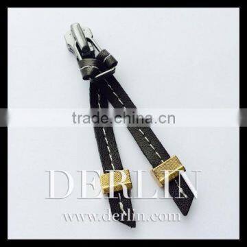 Brown Metal accessory decorative Designer Special Leather Zip Puller