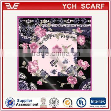  audited china printed satin scarf for airline stewardess