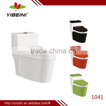 Economic porcelain siphonic one piece color toilet