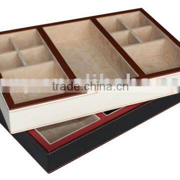 Pu leather Charging men's valet tray