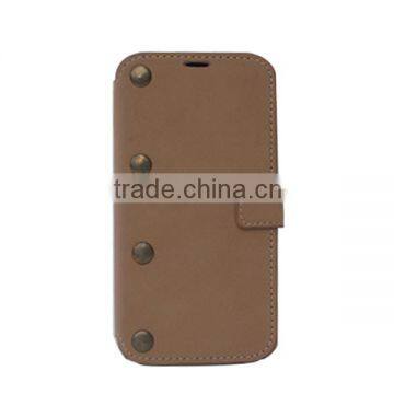 With rivets flip case for samsung galaxy s5 mini bumper case