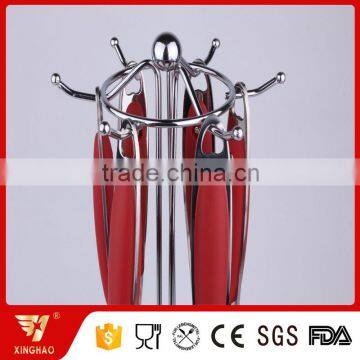 6 Pcs 3 MM Thick Cooking Utensil Set With Red Silicone Handle photo-4