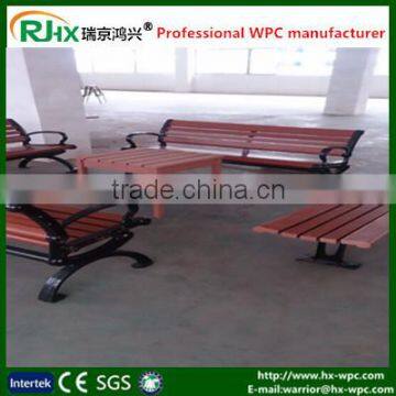 Good quality bench chair with eco-friendly wood plastic composite deck/wooden long bench chair/wood-plastic composite deck chair