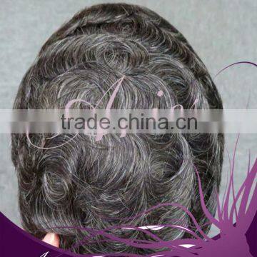 Wholesale Brazilian Human Hair Grey Hair Mens Toupee