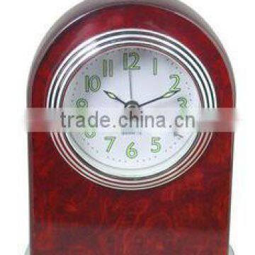 quality analog royal rose wood hotel room alarm clock