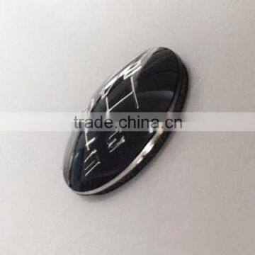 Custom 3d Acrylic Chrome Car Round Logo Bumper Sticker Badge photo-3