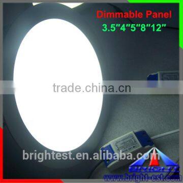 White color aluminum frame small power 4W 260 Lm round panel ceiling light