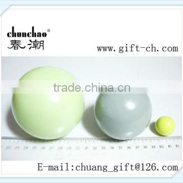 different color wooden round ball