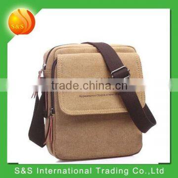 Korean style leisure men canvas shoulder bag sport bag