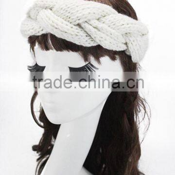 Warm Braided Turban Headband For Women,Elastic Woolen Headband Headwrap For Hair