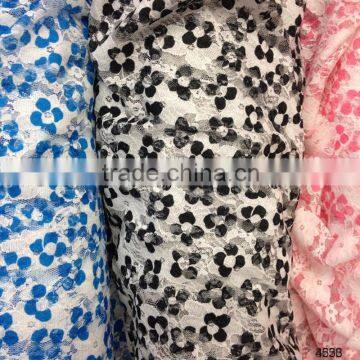 Beautiful floral print dubai lace fabric