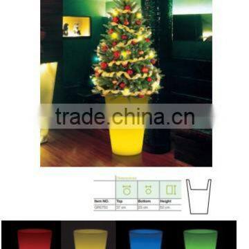 GR0750 RGB LED plastic flower pot/christmas decorative led planter