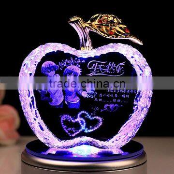 Crystal LED Apple Crystal Apple Wedding Favors