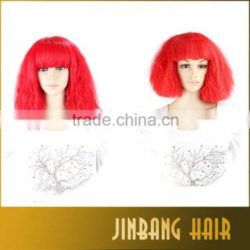 2016 New Premium Synthetic Hair Wig Black Colored Cosplay Party Wig For Wholesale photo-6