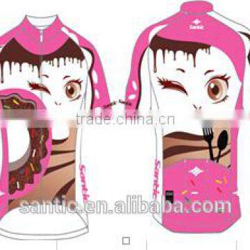 2015 New style hot ladies bicycle Jersey