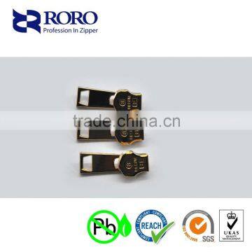 RORO14120909#5 Zinc Alloy Gold Brass Zipper Silder and Puller Design photo-4