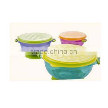 2016 Spill Proof Silicone Baby Bowl With Strong Suction