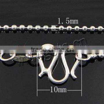 1.5mm10mm Plated Brass Ball Necklace Chain