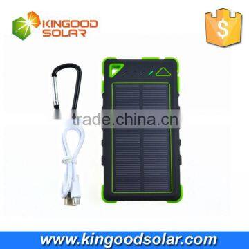 With Frosted Material Dual Usb Portable 8000mah Waterproof Solar Power Bank Charger for Mobile Phone photo-3